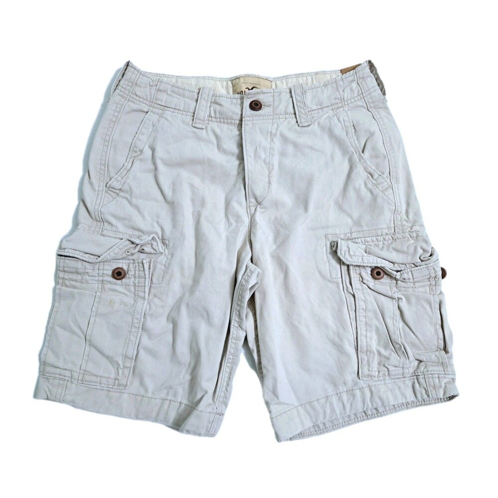 Hollister Cargo Shorts Men's 31 Safari Utility Pockets Outdoor Beige Y2K New